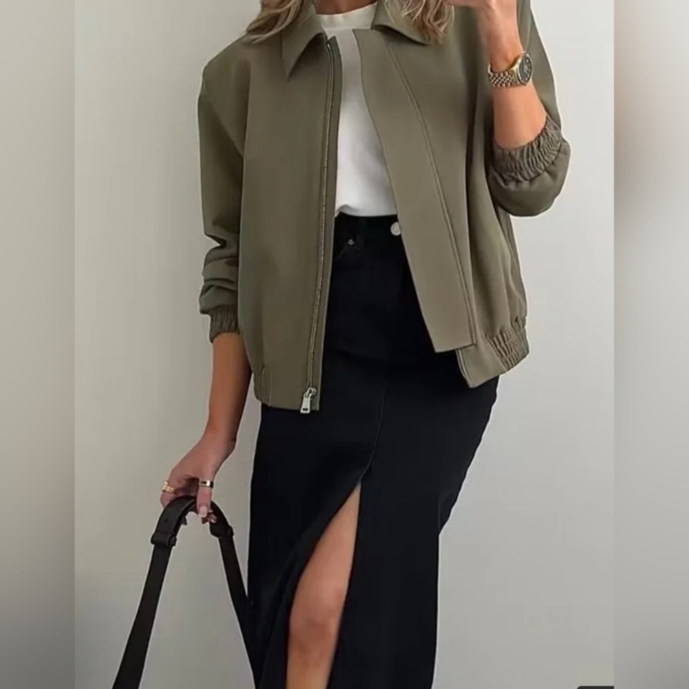 Commense Olive Green Bomber Jacket